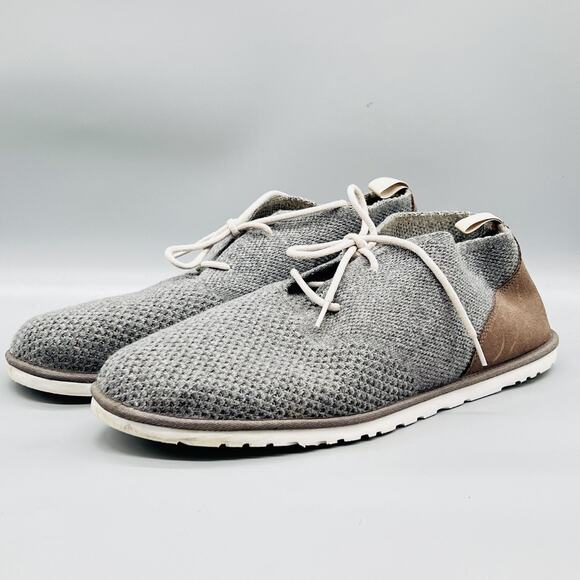UGG Shoes Mens 17 Gray Suede Knit Maksim Hyperweave Low Top Casual Sneaker Boots main image 9